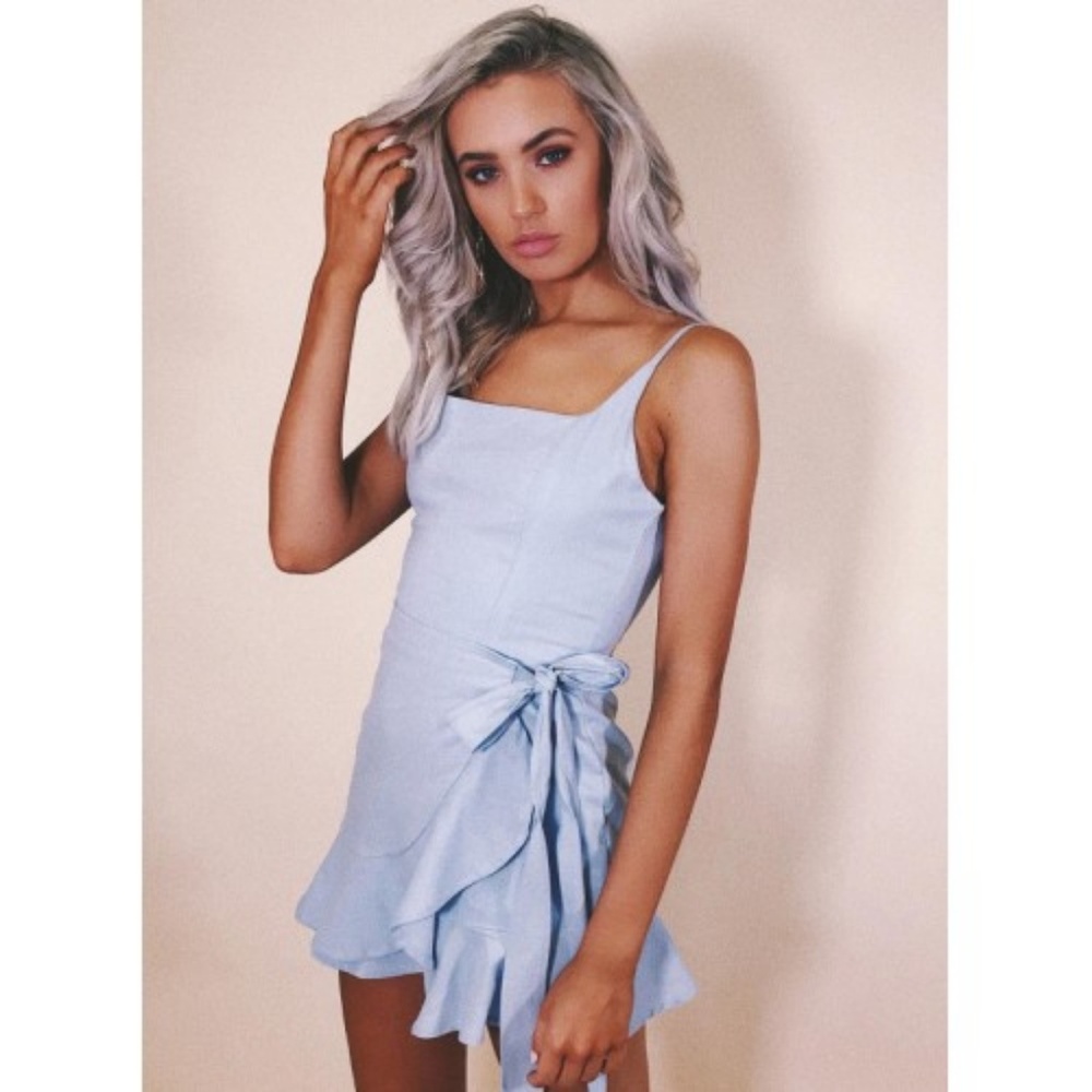 Light Blue Wrap Dress Sz 4